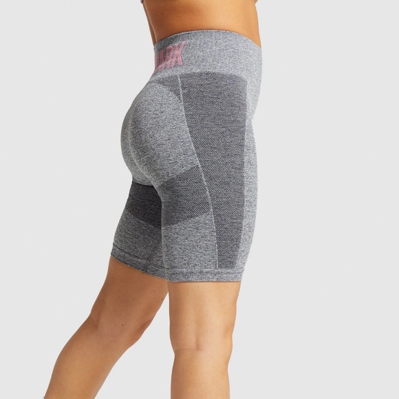 GYMSHARK FLEX CYCLING SHORTS - NEW CHARCOAL MARL/RUBY PINK - EXTRA SMALL. - Picture 6 of 10